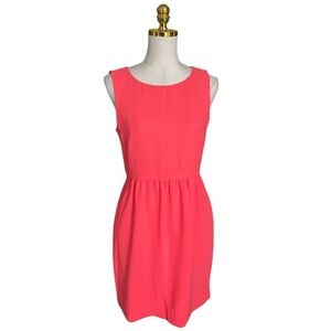 J Crew Women’s Coral Sleeveless Sheath Mini Party Dress Size 4